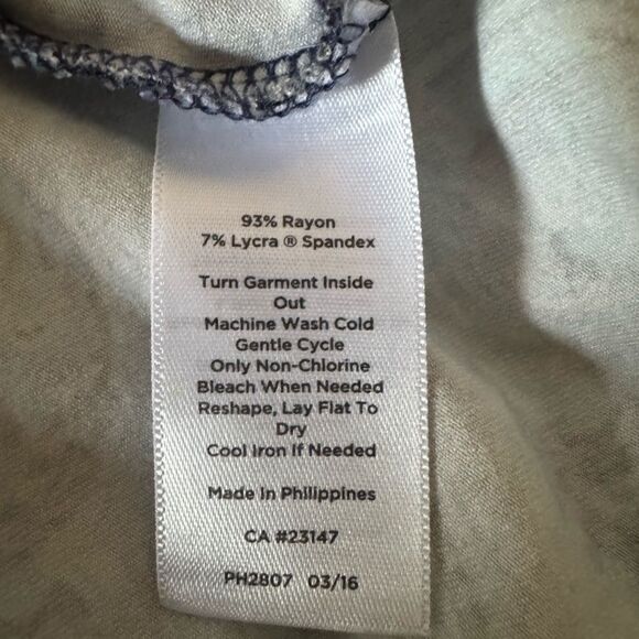 Talbots Blue Paisley Faux Wrap Dress Size Small - Picture 5 of 5